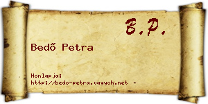 Bedő Petra névjegykártya